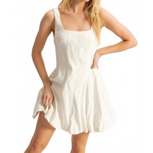 NEW HYFVE bubble hem mini dress in off white - Picture 1 of 3